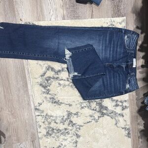 Women’s Skinny Distressed Dark Blue Jeans